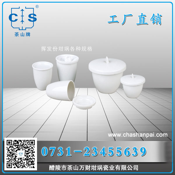 挥发分坩埚 陶瓷坩埚 各种分析使用瓷坩埚 带盖子 理化瓷实验室陶瓷